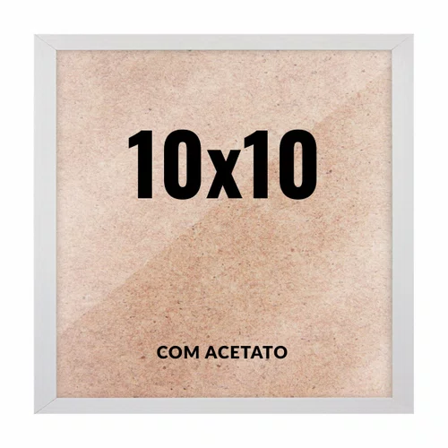 Quadro Decorativo 10x10 cm com Acetato – Moldura Lisa Acabamento Profissional