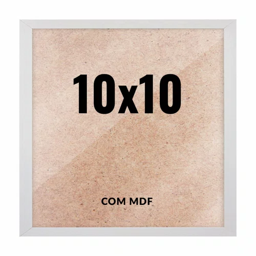 Quadro Decorativo 10x10 cm com MDF – Moldura Lisa Acabamento Profissional