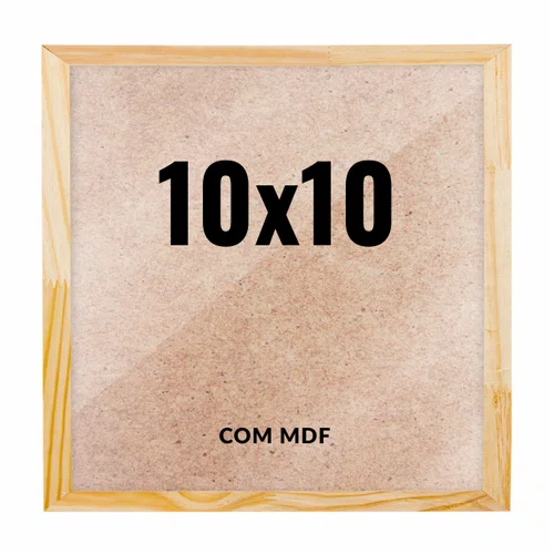 Quadro Decorativo 10x10 cm com MDF – Moldura Lisa Acabamento Profissional