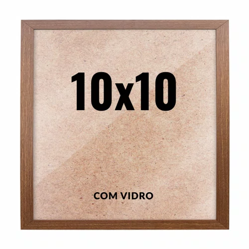 Quadro Decorativo 10x10 cm com Vidro – Moldura Lisa Acabamento Profissional