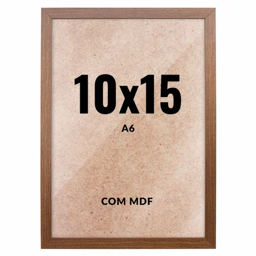 Quadro Decorativo 10x15 cm A6 com MDF – Moldura Lisa Acabamento Profissional