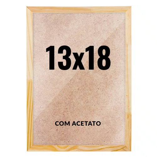 Quadro Decorativo 13x18 cm com Acetato – Moldura Lisa Acabamento Profissional