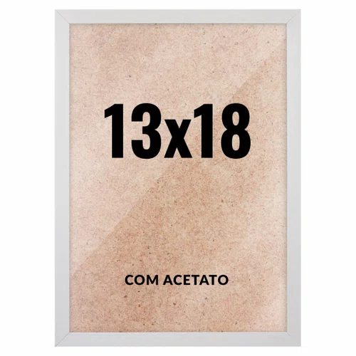 Quadro Decorativo 13x18 cm com Acetato – Moldura Lisa Acabamento Profissional