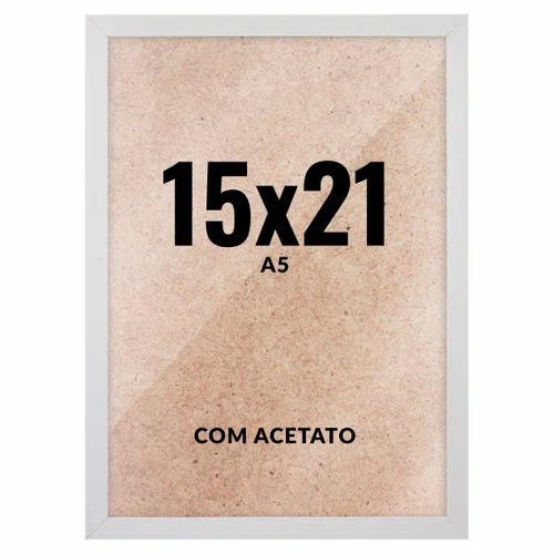 Quadro Decorativo 15x21 cm A5 com Acetato – Moldura Lisa Acabamento Profissional