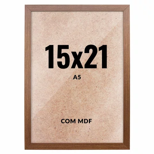 Quadro Decorativo 15x21 cm A5 com MDF – Moldura Lisa Acabamento Profissional