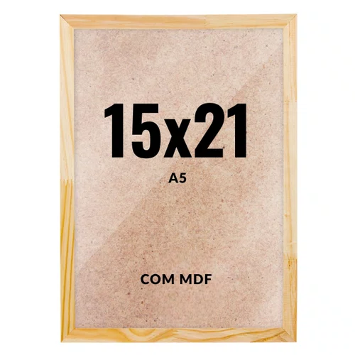 Quadro Decorativo 15x21 cm A5 com MDF – Moldura Lisa Acabamento Profissional