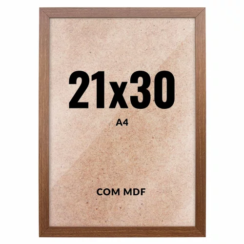 Quadro Decorativo 21x30 cm A4 com MDF – Moldura Lisa Acabamento Profissional