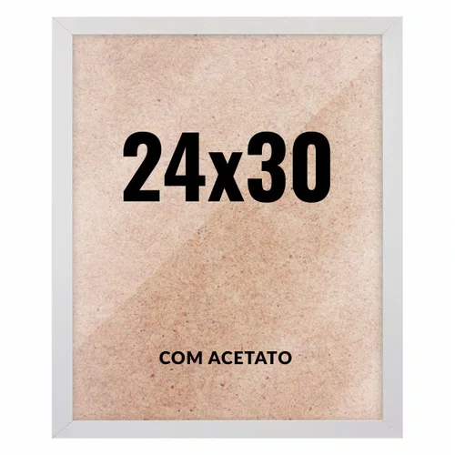 Quadro Decorativo 24x30 cm com Acetato – Moldura Lisa Acabamento Profissional