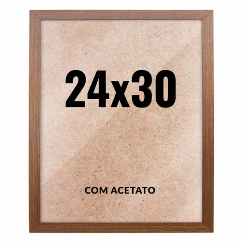 Quadro Decorativo 24x30 cm com Acetato – Moldura Lisa Acabamento Profissional