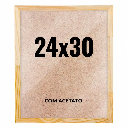Quadro Decorativo 24x30 cm com Acetato – Moldura Lisa Acabamento Profissional