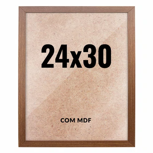 Quadro Decorativo 24x30 cm com MDF – Moldura Lisa Acabamento Profissional