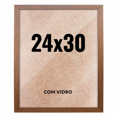 Quadro Decorativo 24x30 cm com Vidro – Moldura Lisa Acabamento Profissional