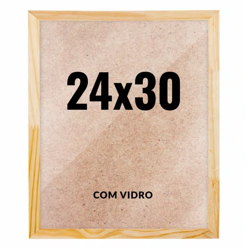 Quadro Decorativo 24x30 cm com Vidro – Moldura Lisa Acabamento Profissional