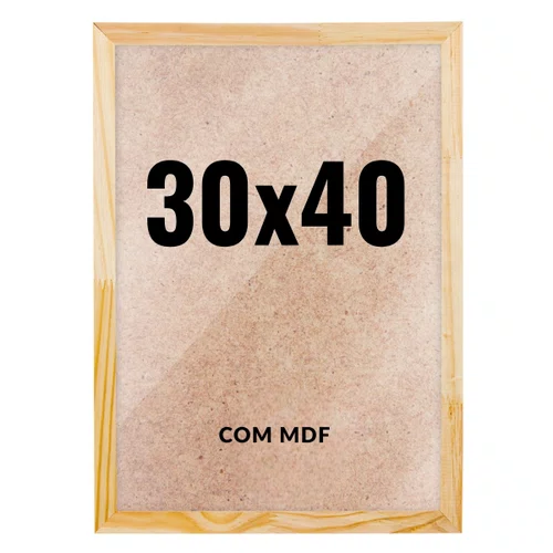 Quadro Decorativo 30x40 cm com MDF – Moldura Lisa Acabamento Profissional
