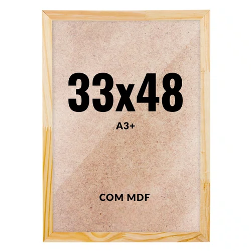 Quadro Decorativo 33x48 cm A3+ com MDF – Moldura Lisa Acabamento Profissional