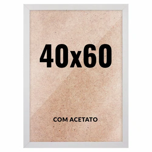 Quadro Decorativo 40x60 cm com Acetato – Moldura Lisa Acabamento Profissional