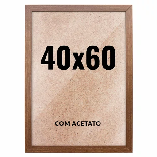 Quadro Decorativo 40x60 cm com Acetato – Moldura Lisa Acabamento Profissional