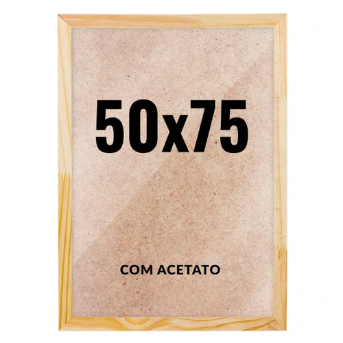 Quadro Decorativo 50x75 cm com Acetato – Moldura Lisa Acabamento Profissional