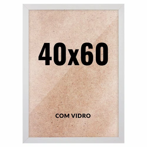 Quadro Decorativo 40x60 cm com Vidro – Moldura Lisa Acabamento Profissional
