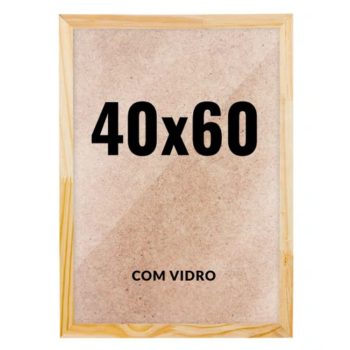 Quadro Decorativo 40x60 cm com Vidro – Moldura Lisa Acabamento Profissional