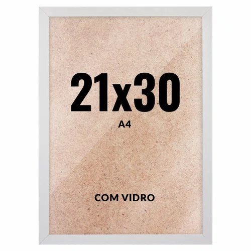 Quadro Moldura 21x30 cm A4 Com Vidro - Certificado Diploma Foto