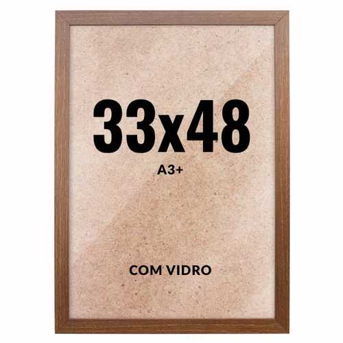 Quadro Moldura 33x48 cm A3+ Com Vidro - Moldura Lisa Profissional