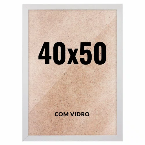 Quadro Decorativo com Moldura Lisa 40x50 cm com Vidro – Acabamento Profissional