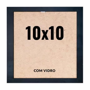 Quadro Decorativo 10x10 cm com Vidro – Moldura Lisa Acabamento Profissional
