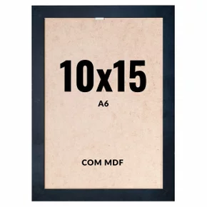 Quadro Decorativo 10x15 cm A6 com MDF – Moldura Lisa Acabamento Profissional