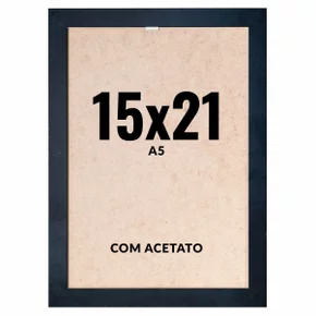 Quadro Decorativo 15x21 cm A5 com Acetato – Moldura Lisa Acabamento Profissional