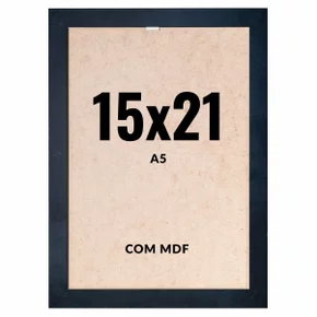 Quadro Decorativo 15x21 cm A5 com MDF – Moldura Lisa Acabamento Profissional