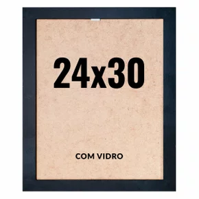 Quadro Decorativo 24x30 cm com Vidro – Moldura Lisa Acabamento Profissional