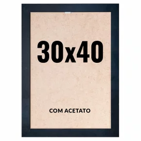 Quadro Decorativo 30x40 cm com Acetato – Moldura Lisa Acabamento Profissional