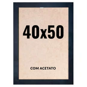 Quadro Decorativo 40x50 cm com Acetato – Moldura Lisa Acabamento Profissional