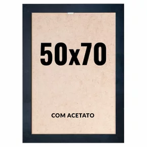 Quadro Decorativo 50x70 cm com Acetato – Moldura Lisa Acabamento Profissional