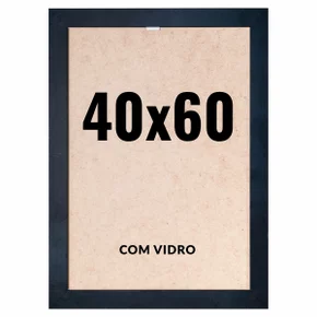 Quadro Decorativo 40x60 cm com Vidro – Moldura Lisa Acabamento Profissional
