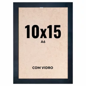 Quadro Moldura 10x15 cm A6 Com Vidro - Moldura Lisa Profissional