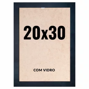 Quadro Moldura 20x30 cm Com Vidro - Moldura Lisa Profissional