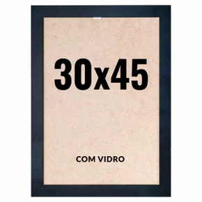 Quadro Moldura 30x45 cm Com Vidro - Moldura Lisa Profissional
