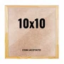 Quadro Decorativo 10x10 cm com Acetato – Moldura Lisa Acabamento Profissional