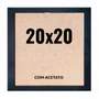 Quadro Decorativo 20x20 cm com Acetato – Moldura Lisa Acabamento Profissional
