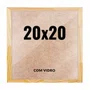 Quadro Decorativo 20x20 cm com Vidro – Moldura Lisa Acabamento Profissional