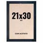 Quadro Decorativo 21x30 cm A4 com Acetato – Moldura Lisa Acabamento Profissional