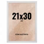 Quadro Decorativo 21x30 cm A4 com Acetato – Moldura Lisa Acabamento Profissional