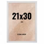 Quadro Decorativo 21x30 cm A4 com MDF – Moldura Lisa Acabamento Profissional
