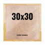 Quadro Decorativo 30x30 cm com Vidro – Moldura Lisa Acabamento Profissional