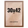 Quadro Decorativo 30x42 cm A3 com Acetato – Moldura Lisa Acabamento Profissional