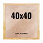 Quadro Decorativo 40x40 cm com Acetato – Moldura Lisa Acabamento Profissional