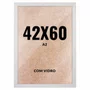 Quadro Decorativo 42x60 cm A2 com Vidro – Moldura Lisa Acabamento Profissional