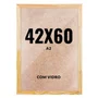 Quadro Decorativo 42x60 cm A2 com Vidro – Moldura Lisa Acabamento Profissional